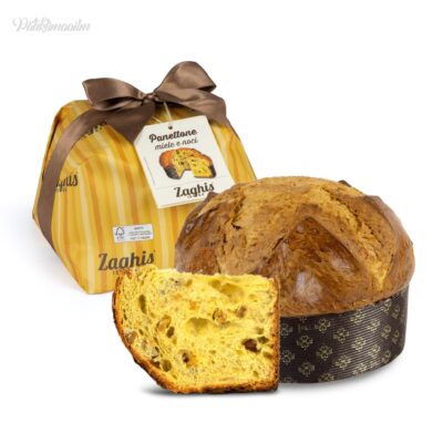 Panettone mee ja kreeka pähklitega “Zaghis”, 750 g