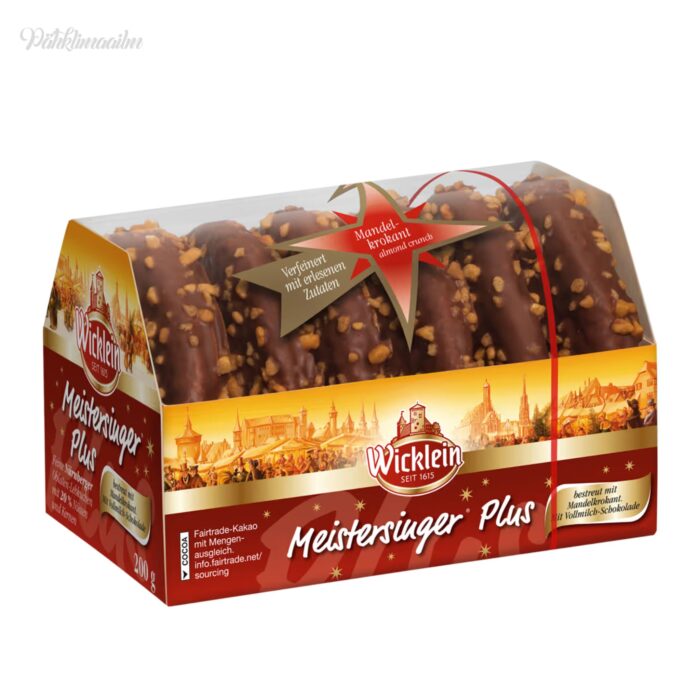 "Wicklein" piparkoogid piimašokolaadis mandlitükkidega, 200 g