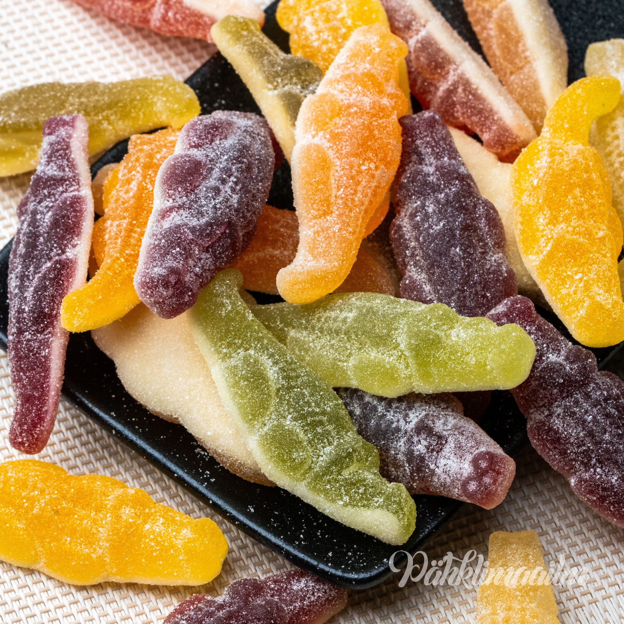 Kummikommid Suhkruga puuviljakrokodillid, 1 kg