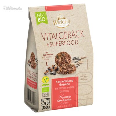 “Wicklein” kaeraküpsised päevalilleseemnete tuumade ja guaraanaga, 150 g